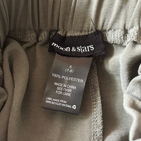 5/$25 Moon & Stars Girls High Waisted Paper Bag Green Shorts S Small 7-8 NWOT - Picture 5 of 5